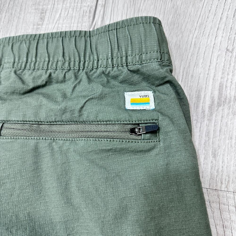 Vuori Womens Medium Ripstop Pants Green Organic Cotton Stretch - Picture 9 of 10